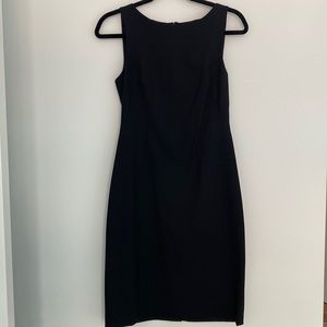 Theory Black stretch wool sheath dress